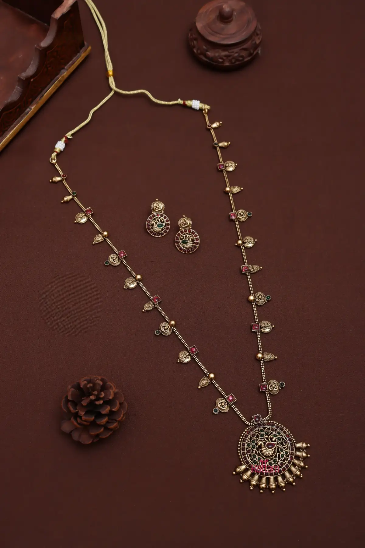Swarnika - Coin Peacock Haram set